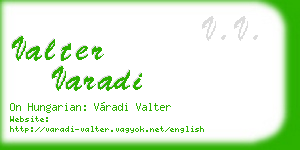 valter varadi business card
